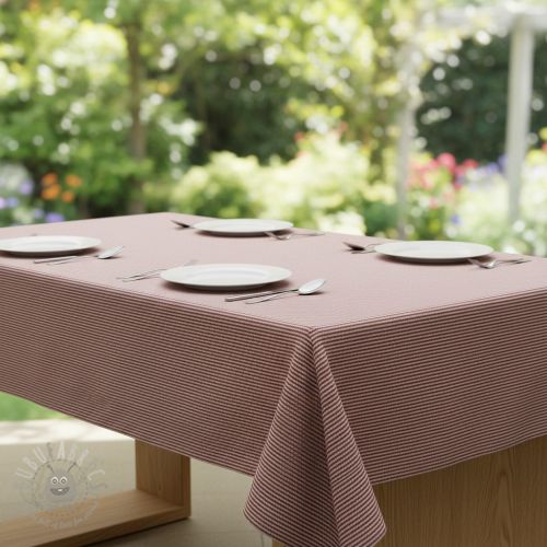 Dekorativna tkanina DOBBY Colored stripe burgundy