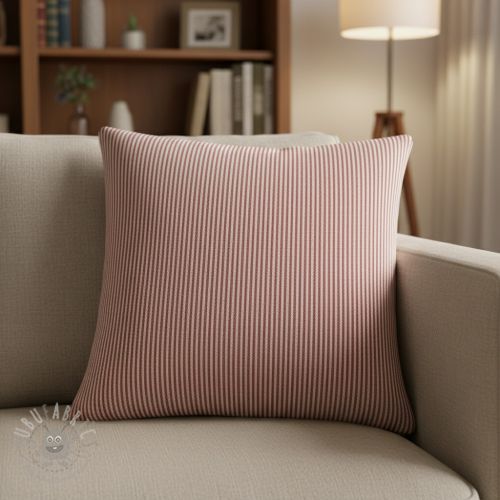 Dekorativna tkanina DOBBY Colored stripe burgundy