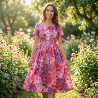 Pamuk TIE DYE EMBROIDERY Flora design D