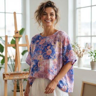 Pamuk TIE DYE EMBROIDERY Flora design C