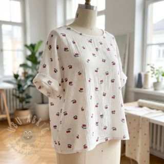 Tetra Tkanina/Muslin Fruits cherry ORGANIC