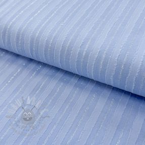 Pamuk VOILE LUREX Stripes light blue