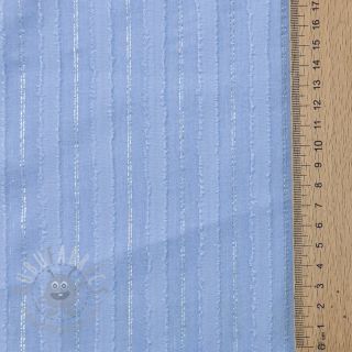 Pamuk VOILE LUREX Stripes light blue
