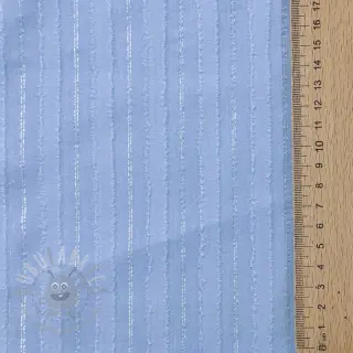 Pamuk VOILE LUREX Stripes light blue