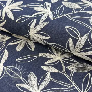 Pamuk JEANS Embroidery Flowers white