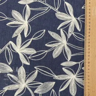 Pamuk JEANS Embroidery Flowers white