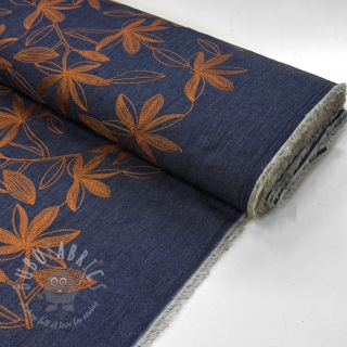 Pamuk JEANS Embroidery Flowers camel