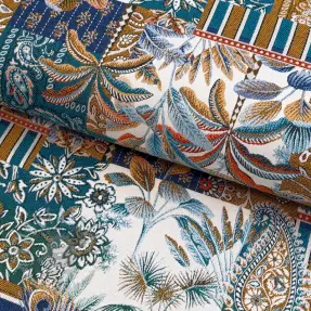 Dekorativna tkanina jacquard Basmati allover bleu