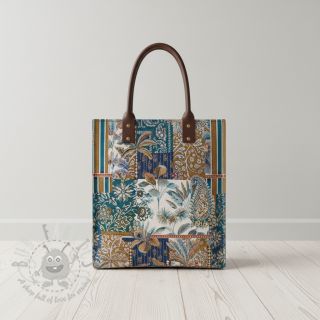 Dekorativna tkanina jacquard Basmati allover bleu