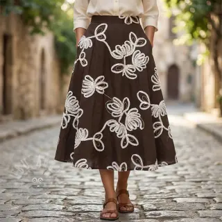 Pamuk EMBROIDERY Loom En Light brown