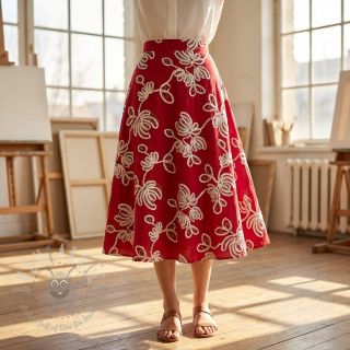 Pamuk EMBROIDERY Loom En Light red