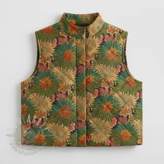 Dekorativna tkanina jacquard Matcha allover kaki