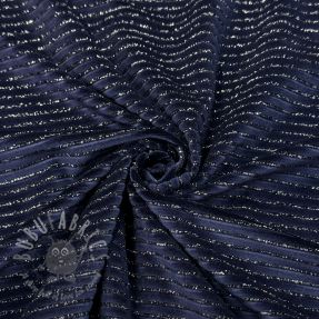 Samet VELVET LUREX Stripe marine