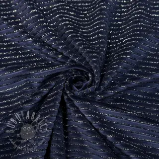 Samet VELVET LUREX Stripe marine