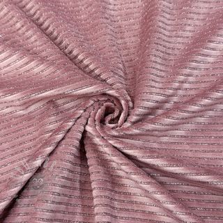Samet VELVET LUREX Stripe pink