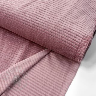 Samet VELVET LUREX Stripe pink