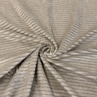 Samet VELVET LUREX Stripe beige