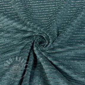 Samet VELVET LUREX Stripe forest green