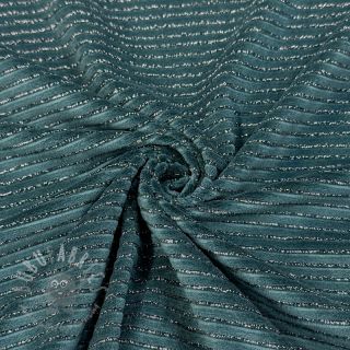 Samet VELVET LUREX Stripe forest green