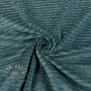 Samet VELVET LUREX Stripe forest green