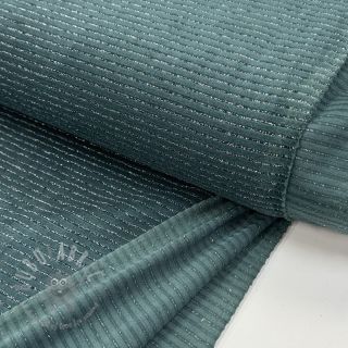 Samet VELVET LUREX Stripe forest green