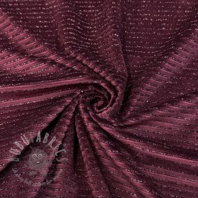 Samet VELVET LUREX Stripe bordeaux