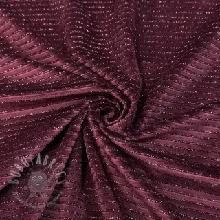 Samet VELVET LUREX Stripe bordeaux