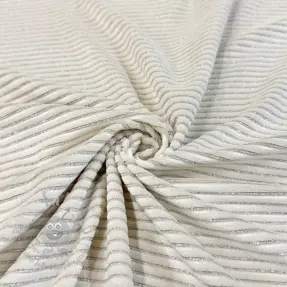 Samet VELVET LUREX Stripe off white