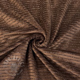 Samet VELVET LUREX Stripe dark brown