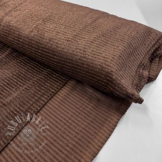 Samet VELVET LUREX Stripe dark brown