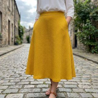 Pletenina WAFFLE BIG KNIT ochre