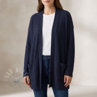 Pletenina WAFFLE BIG KNIT navy