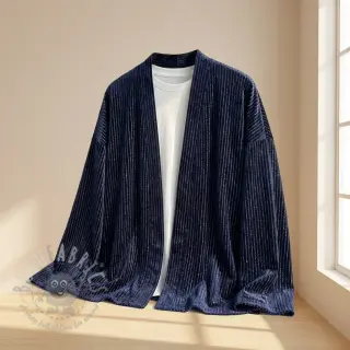 Samet VELVET LUREX Stripe marine