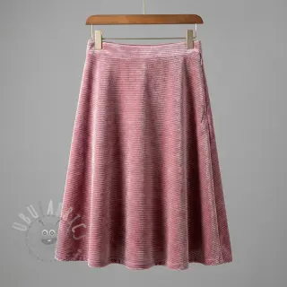 Samet VELVET LUREX Stripe pink