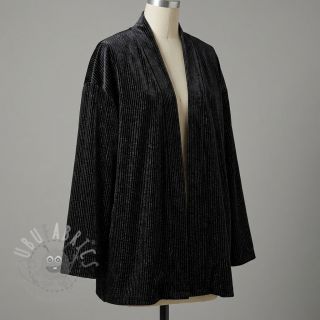 Samet VELVET LUREX Stripe black