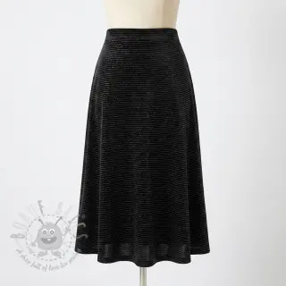 Samet VELVET LUREX Stripe black