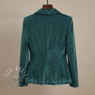 Samet VELVET LUREX Stripe forest green