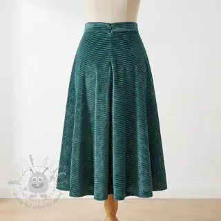 Samet VELVET LUREX Stripe forest green