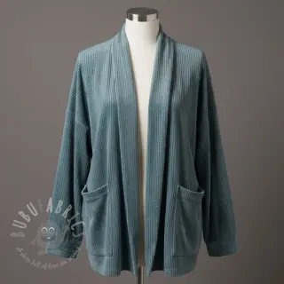 Samet VELVET LUREX Stripe ocean green