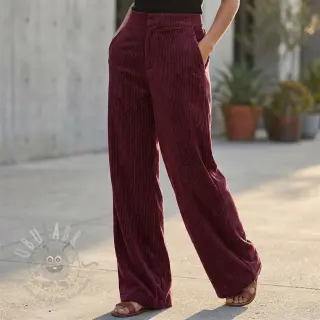 Samet VELVET LUREX Stripe bordeaux