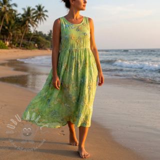 Pamuk TIE DYE EMBROIDERY Poppy design V