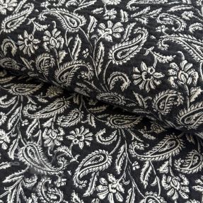 Dekorativna tkanina jacquard Mumbai allover noir