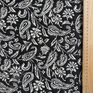 Dekorativna tkanina jacquard Mumbai allover noir
