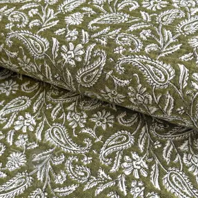 Dekorativna tkanina jacquard Mumbai allover kaki