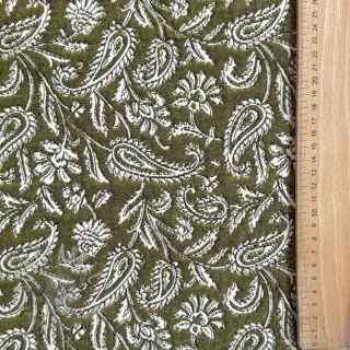 Dekorativna tkanina jacquard Mumbai allover kaki