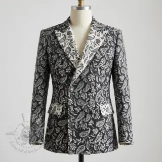 Dekorativna tkanina jacquard Mumbai allover noir