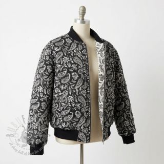 Dekorativna tkanina jacquard Mumbai allover noir