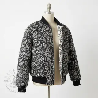 Dekorativna tkanina jacquard Mumbai allover noir