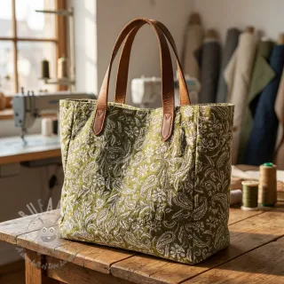 Dekorativna tkanina jacquard Mumbai allover kaki