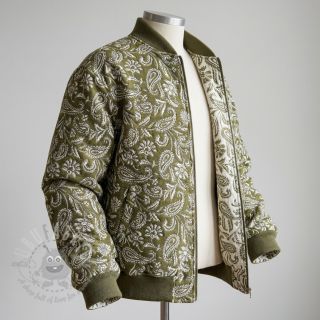 Dekorativna tkanina jacquard Mumbai allover kaki